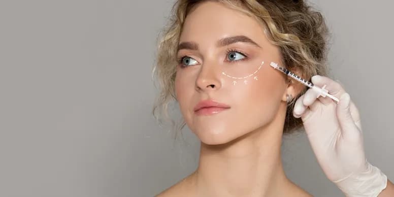 Marie performing a facial contouring treatment