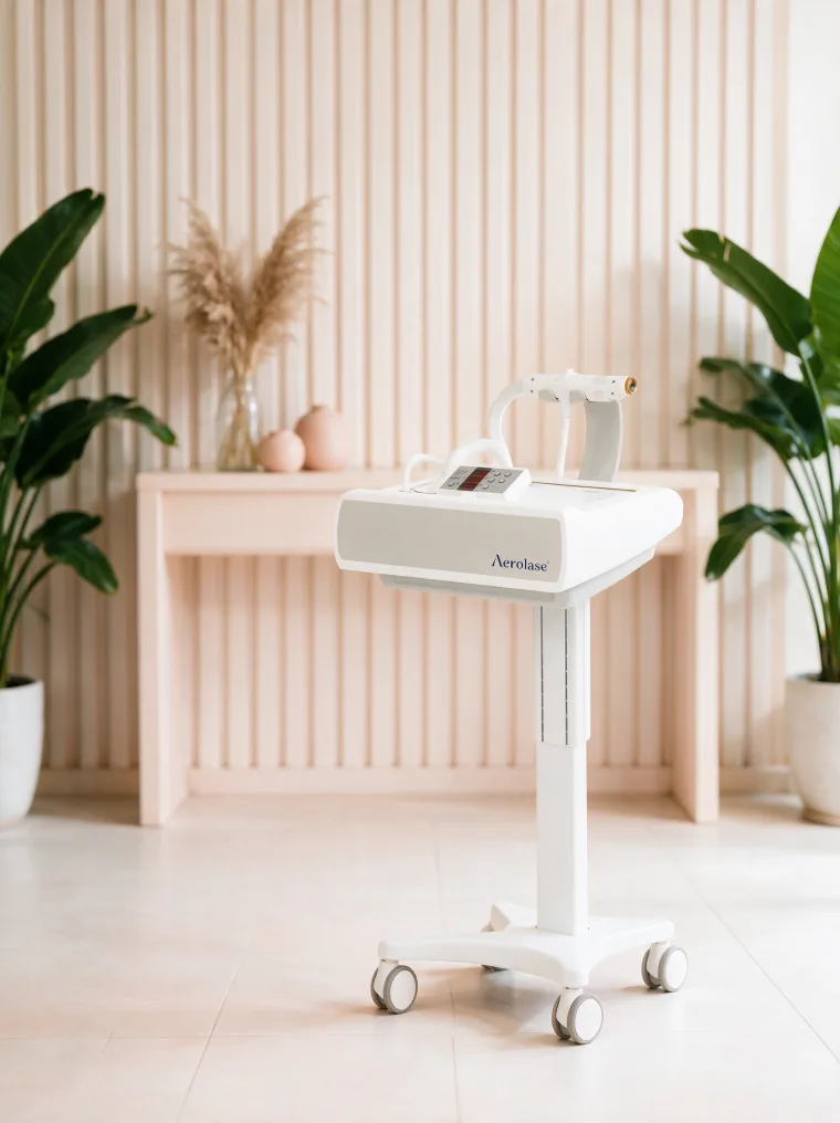 The Aerolase medical laser system in a Marie Jé Aesthetics treatment room